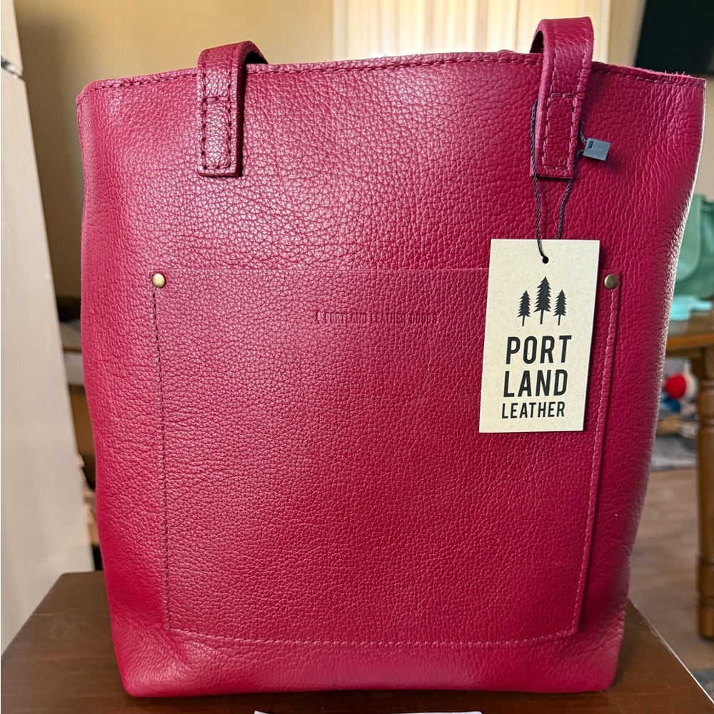 SOLD Portland Leather Rhubarb Full size crossbody zip